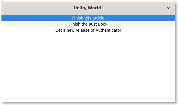 Todo - First screenshot